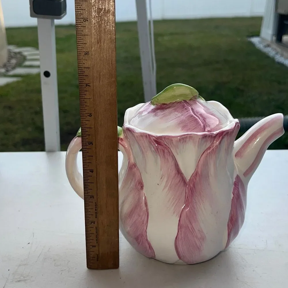Bombay Pink and Green Floral Teapot